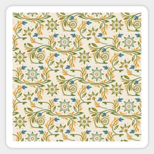 Light Victorian Floral Pattern Sticker